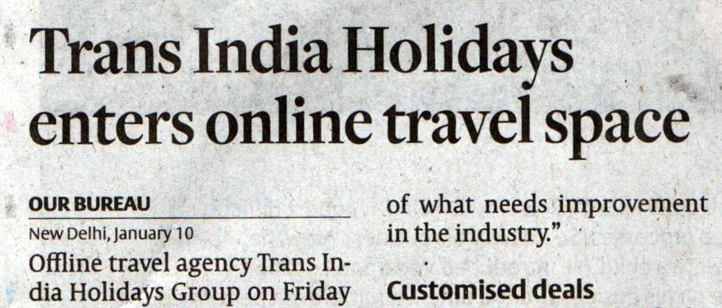 Big Breaks print coverage in Business Lines